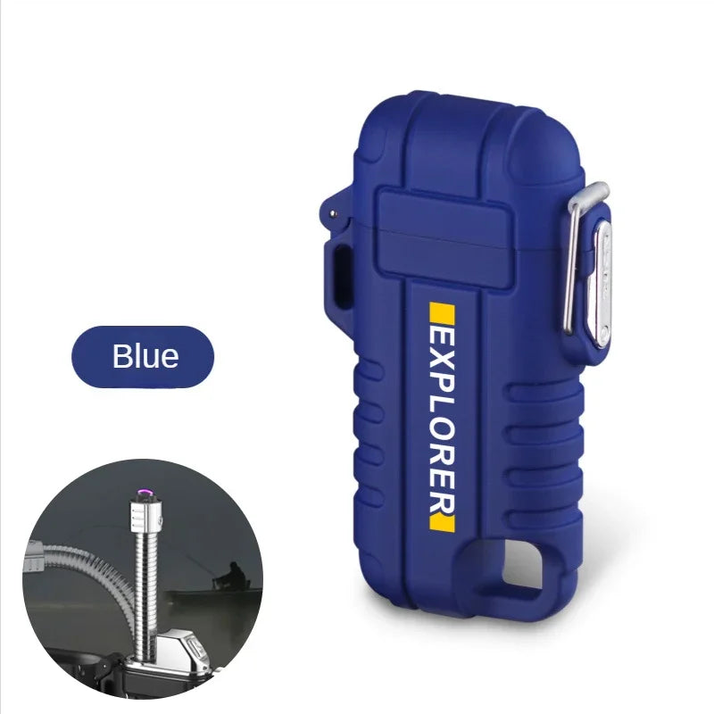 NEW USB Tape-C Waterproof Lighter Arc Plasma Lighter 360 Rotation Ignition Outdoor Camping Windproof Lighter Smoking