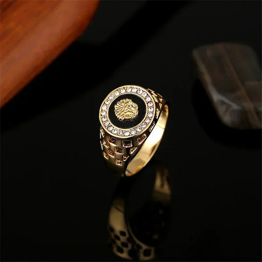 Medusa Ring for Men Inlaid with Zircon Fashion Domineering Rings Female Punk Style Jewelry Gifts Wholesale