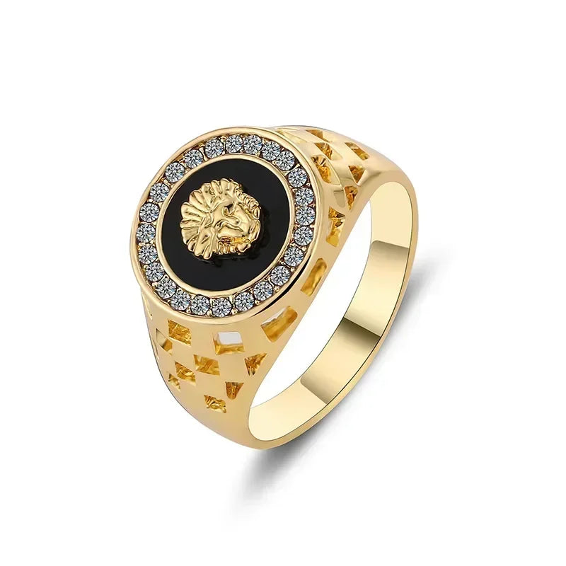 Medusa Ring for Men Inlaid with Zircon Fashion Domineering Rings Female Punk Style Jewelry Gifts Wholesale