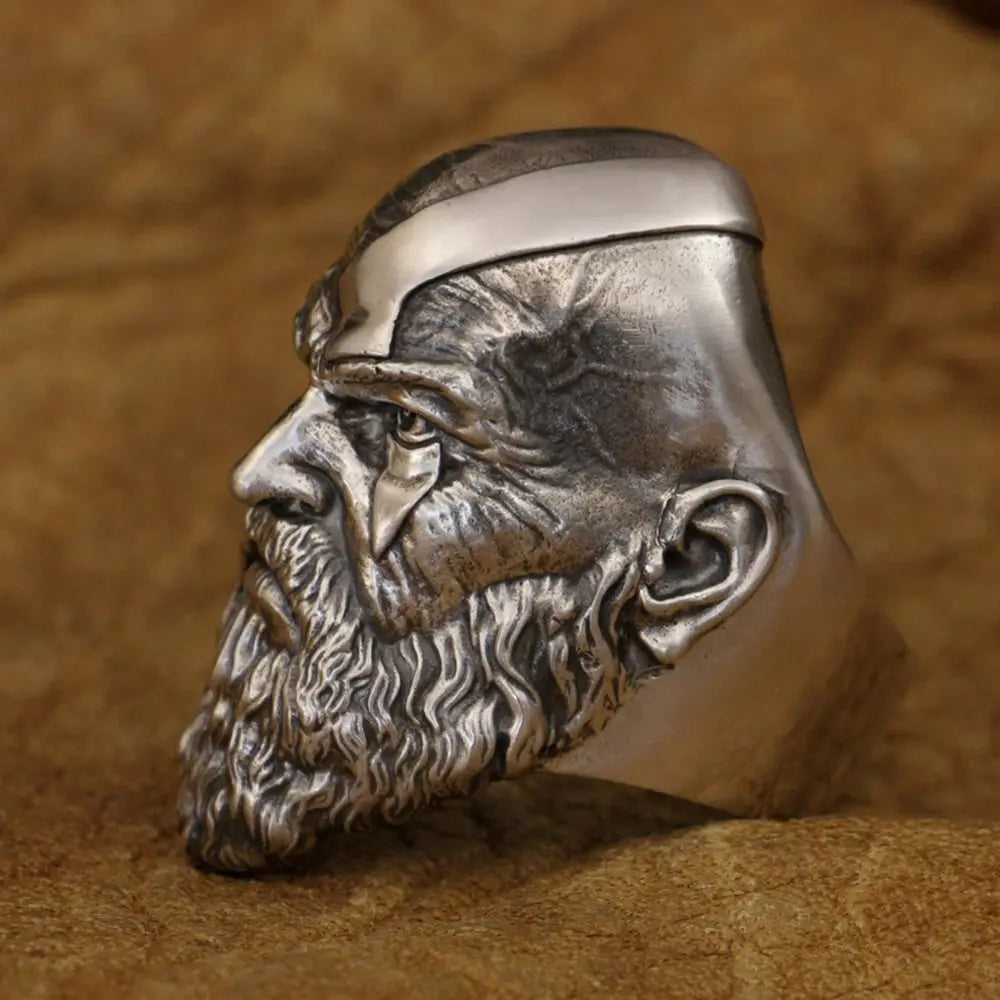 God of War Kuiye Kratos Ring Fashion Personality Mighty Opening Ring European and American Retro Finger and Hand Jewelry
