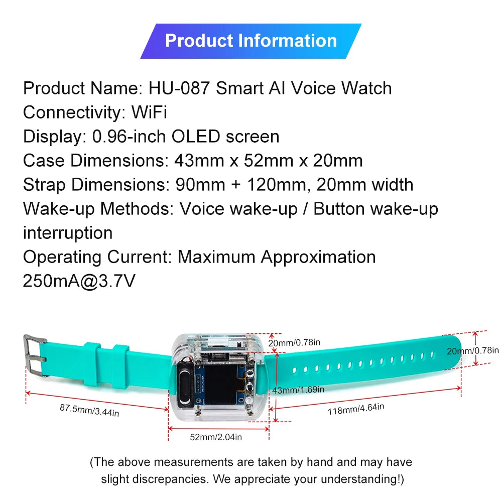 Xiaozhi AI Electronic Voice Watch Kit Artificial Intelligence Conversation ESP32 S3 N16R8 Development Board OLED Screen AI Robot