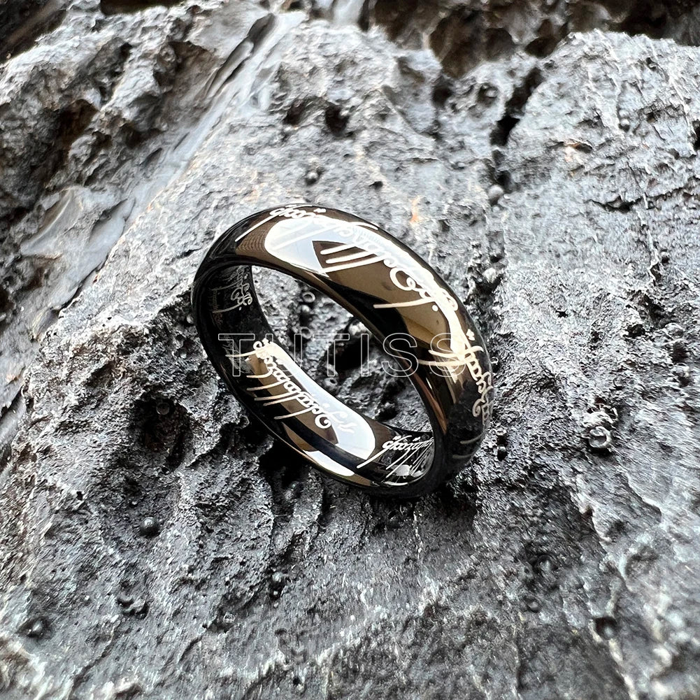TUTISS 6/8mm Men Women Popular Engraving Ring Tungsten Wedding Band Domed Polished Stocks On Hand
