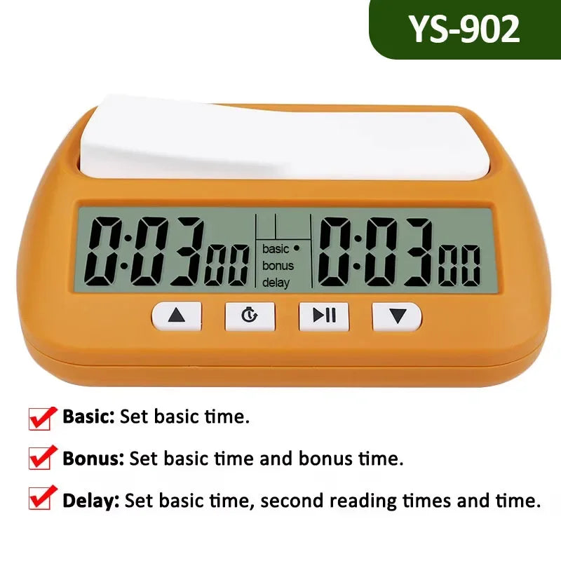 YS9901/YS902 Multipurpose Portable Professional Chess Clock Digital Chess Timer Game Timer Count Up/Down Precise Game Stopwatch
