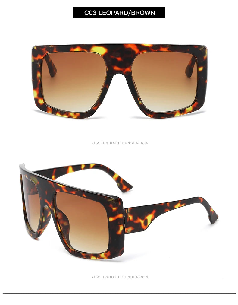 Protective Glasses Oversized Punk Square Sunglasses Y2K Unique Men Trendy Riding Sun Glasses Brand Outdoor New Eyewear UV400