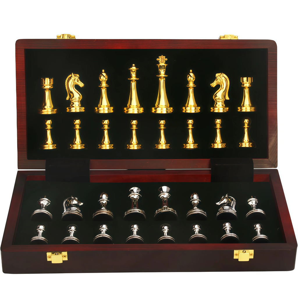 Metal Chess Set Exquisite Craftsmanship for Strategic Gameplay Gift and Interest Cultivation