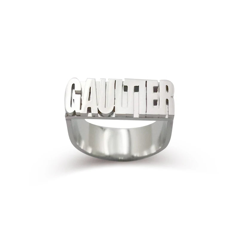 Custom Gold Gothic Rings for Men Women Stainless Steel Name Ring Personalized Chunky Knuckle Rings Luxury Birthday Gifts