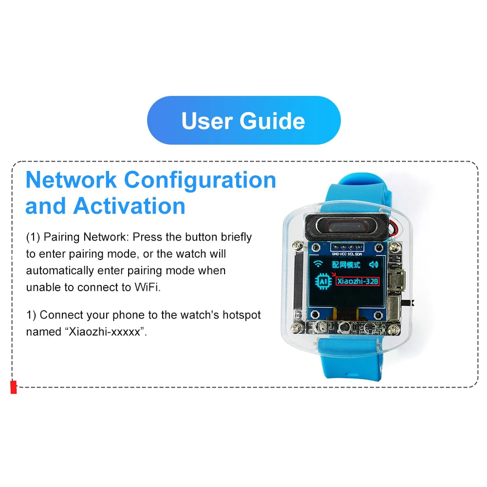 Xiaozhi AI Electronic Voice Watch Kit Artificial Intelligence Conversation ESP32 S3 N16R8 Development Board OLED Screen AI Robot
