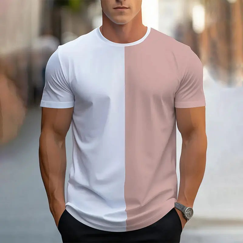 2024 New Fashion Innovative Math Formula Printed Men's Short Sleeve Summer Fresh Men Sports Fitness T Shirt Loose Round Neck Top