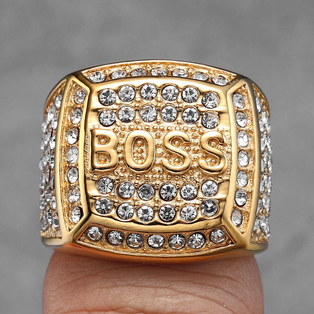 Shiny Gemstone Luxury Stainless Steel Men Rings Punk New In For Male Women Fashion Jewelry Creativity Gift Wholesale Dropshiping