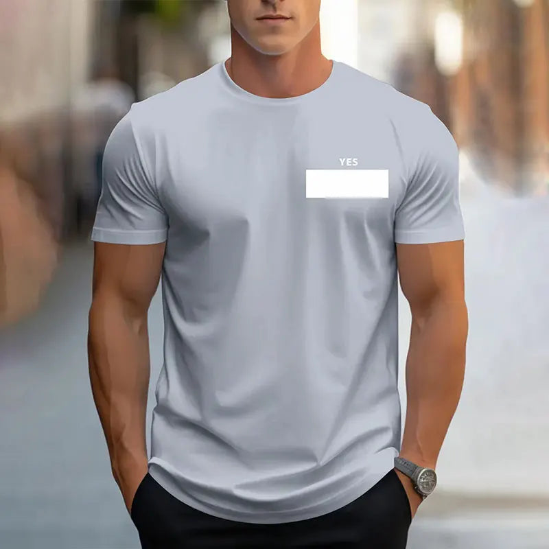 2024 New Fashion Innovative Math Formula Printed Men's Short Sleeve Summer Fresh Men Sports Fitness T Shirt Loose Round Neck Top