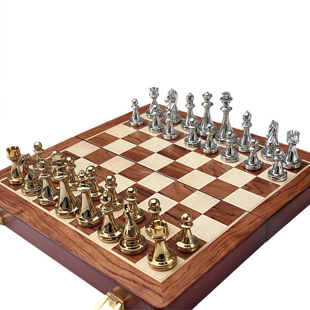 Metal Chess Set Exquisite Craftsmanship for Strategic Gameplay Gift and Interest Cultivation