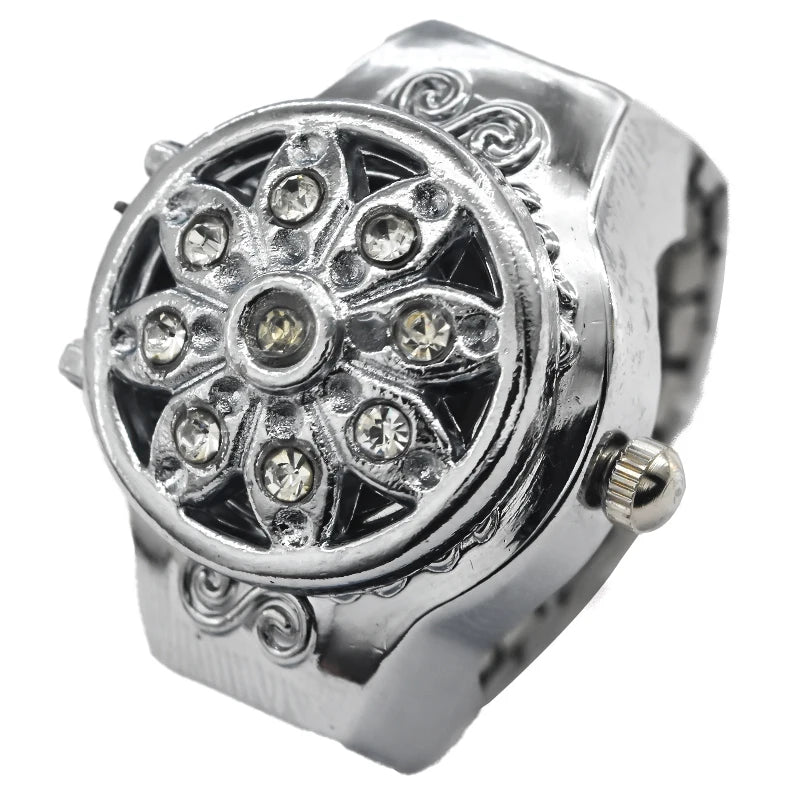 Creative Brick New Hot Sale Alloy Shell Finger Quartz Watch Circular Dial Arabic Numerals Face Couple Men And Women