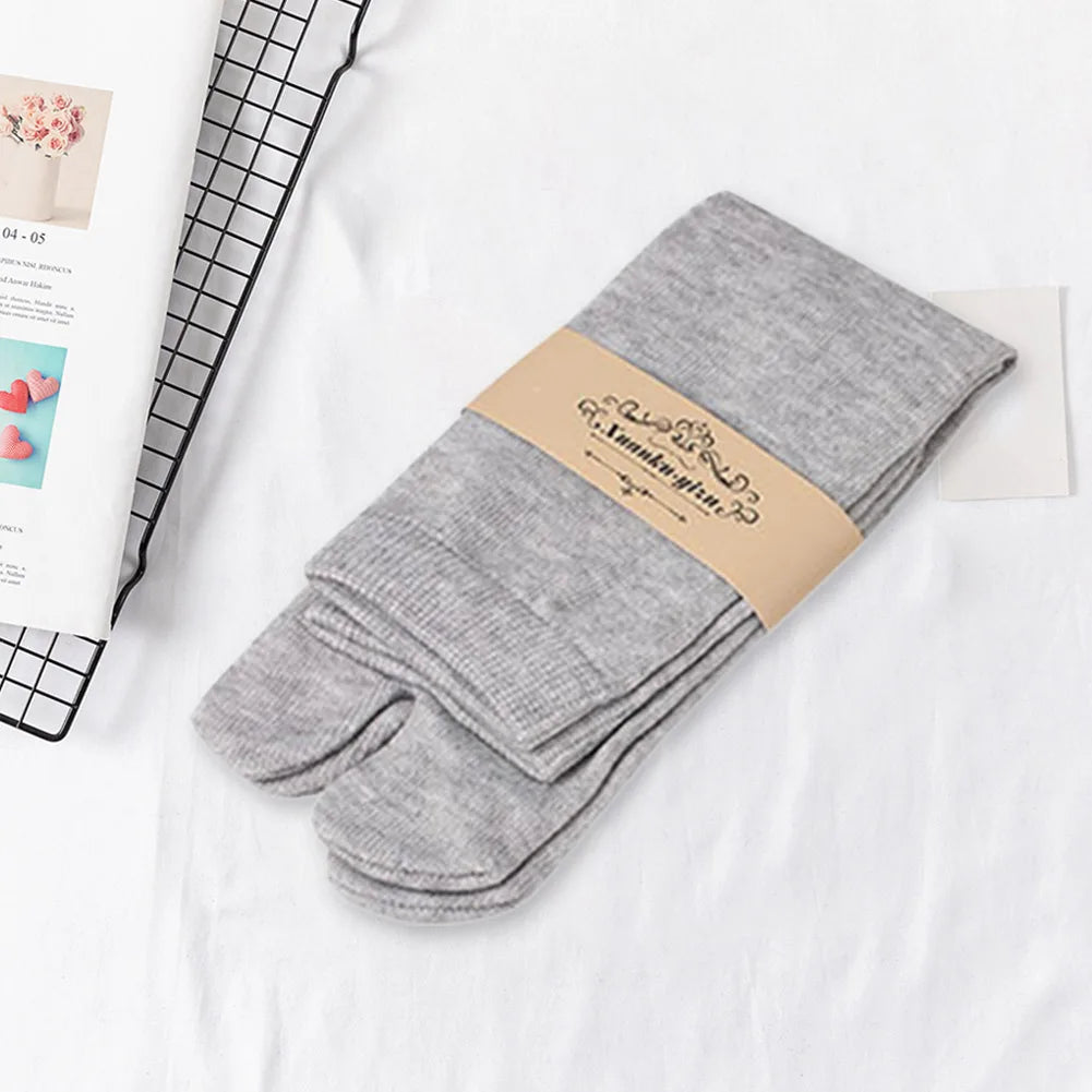 Fashion Japanese Style Tabi Toe Socks for Men Women Summer Fiber Two Finger Socks Kimono Flip Flop Sandal Split Tabi Toe Sock