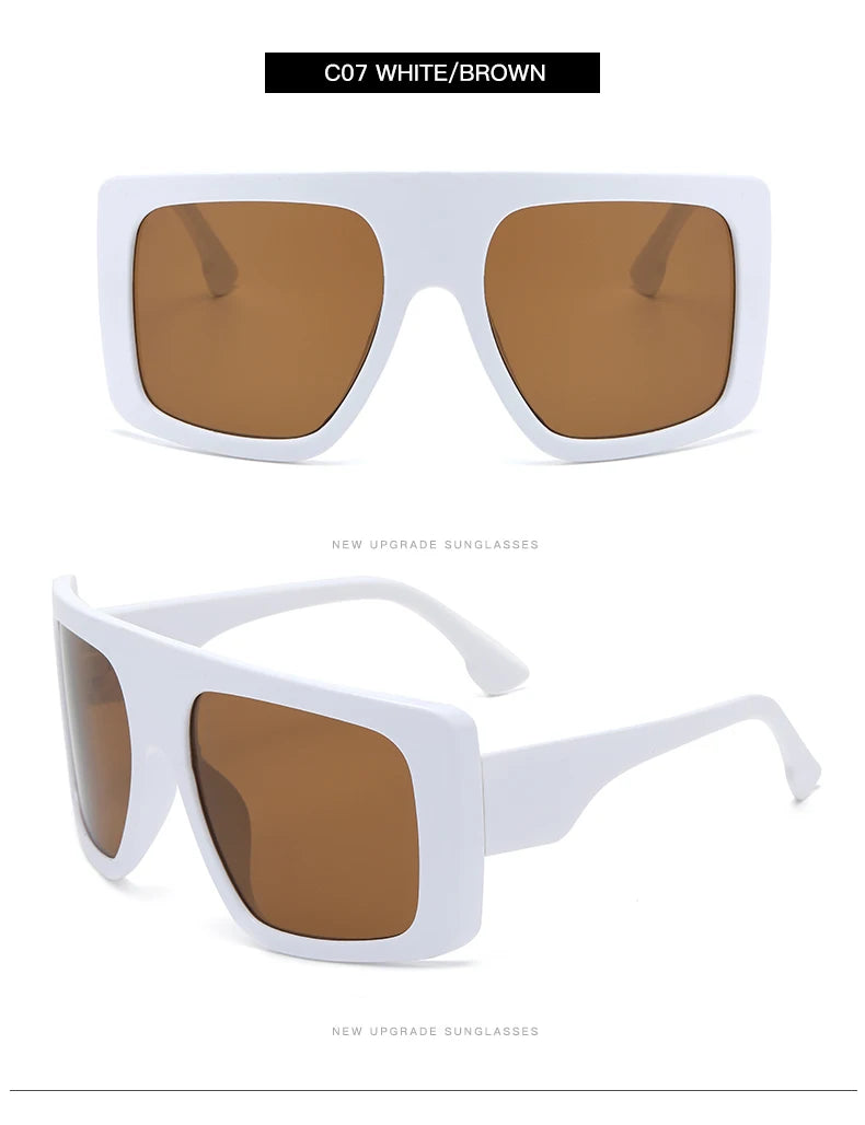 Protective Glasses Oversized Punk Square Sunglasses Y2K Unique Men Trendy Riding Sun Glasses Brand Outdoor New Eyewear UV400