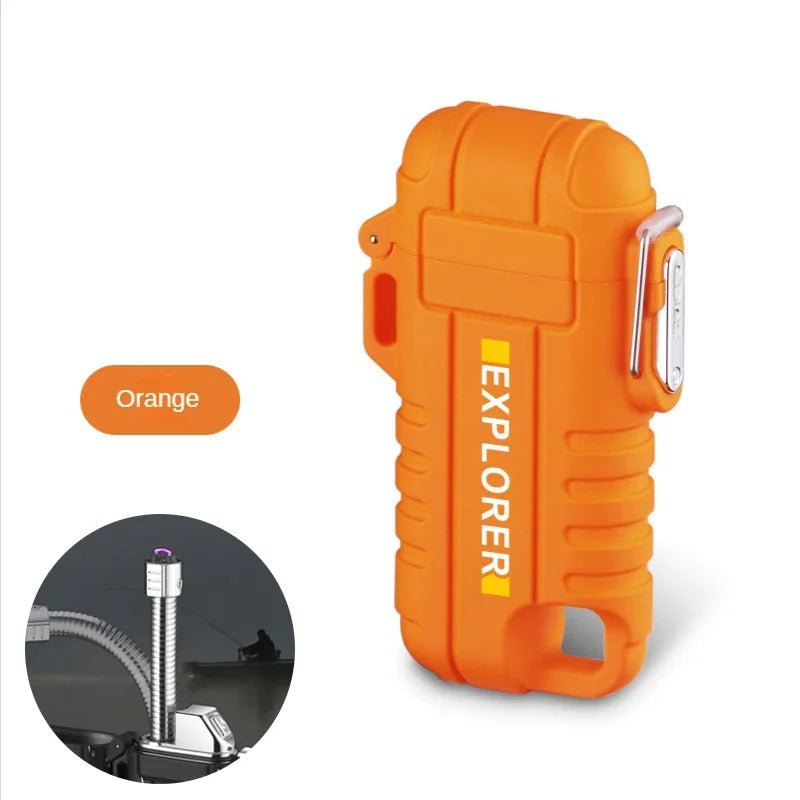 NEW USB Tape-C Waterproof Lighter Arc Plasma Lighter 360 Rotation Ignition Outdoor Camping Windproof Lighter Smoking