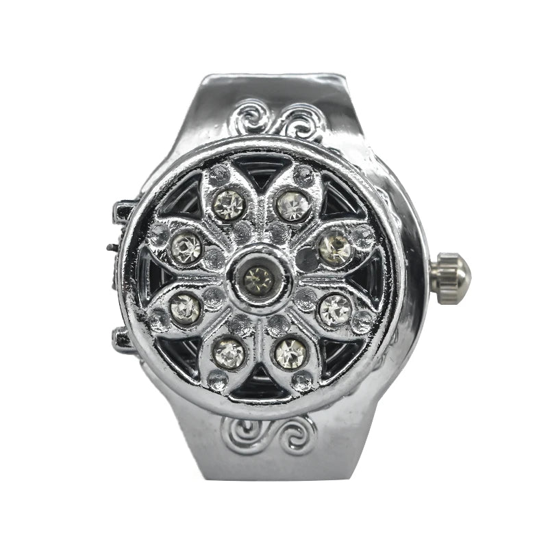 Creative Brick New Hot Sale Alloy Shell Finger Quartz Watch Circular Dial Arabic Numerals Face Couple Men And Women