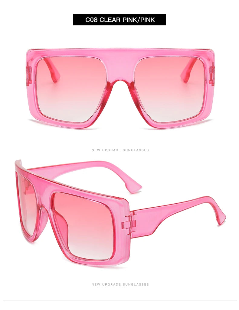 Protective Glasses Oversized Punk Square Sunglasses Y2K Unique Men Trendy Riding Sun Glasses Brand Outdoor New Eyewear UV400