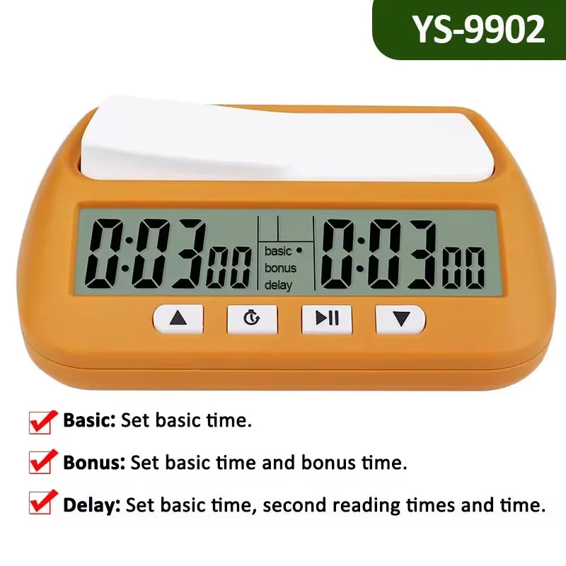 YS9901/YS902 Multipurpose Portable Professional Chess Clock Digital Chess Timer Game Timer Count Up/Down Precise Game Stopwatch