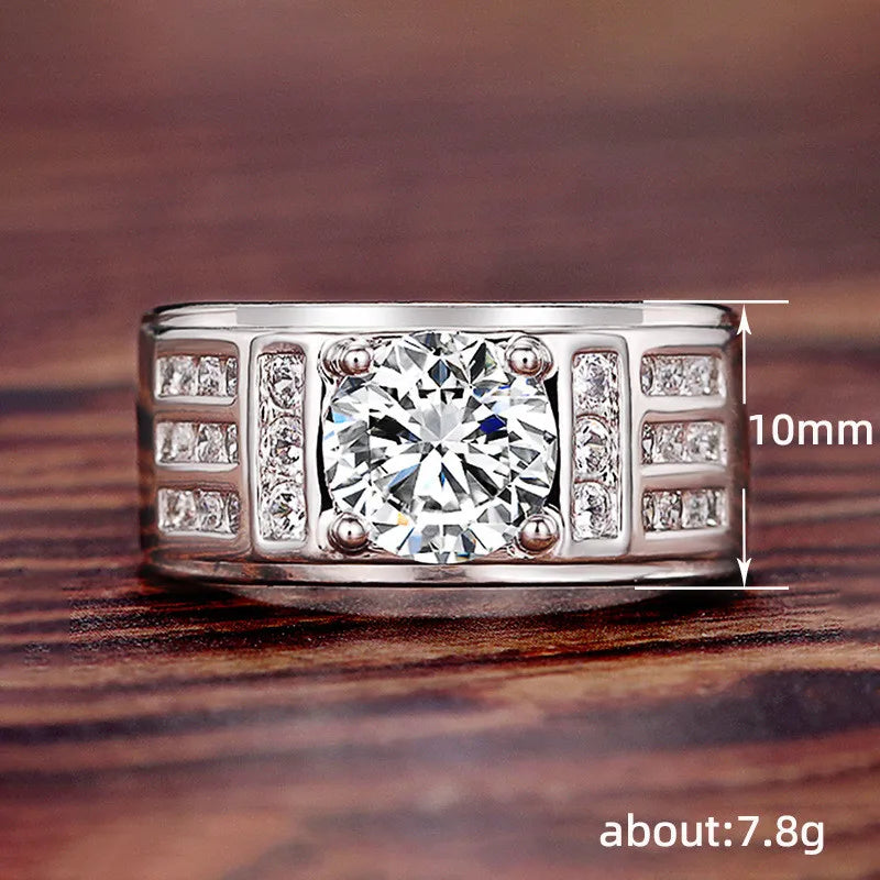 925 Sterling Silver Wedding Bands Women Rings with AAA Cubic Zirconia Engagement Proposal Rings Fashion Versatile Jewelry