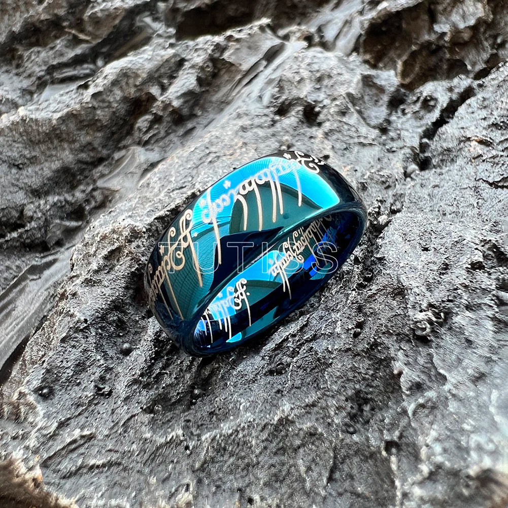 TUTISS 6/8mm Men Women Popular Engraving Ring Tungsten Wedding Band Domed Polished Stocks On Hand