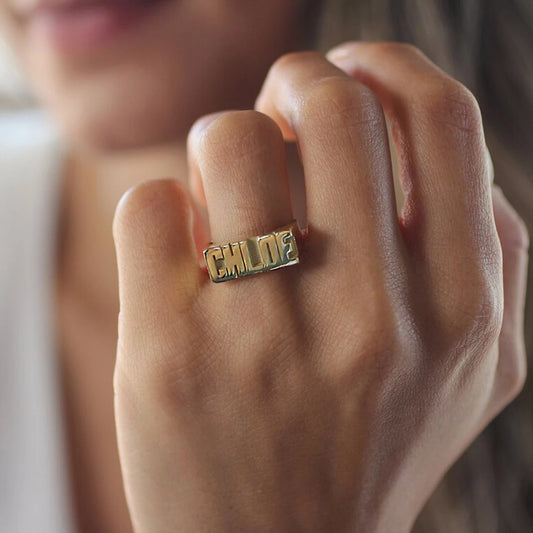 Custom Gold Gothic Rings for Men Women Stainless Steel Name Ring Personalized Chunky Knuckle Rings Luxury Birthday Gifts