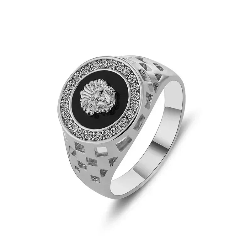 Medusa Ring for Men Inlaid with Zircon Fashion Domineering Rings Female Punk Style Jewelry Gifts Wholesale