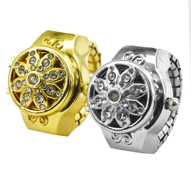 Creative Brick New Hot Sale Alloy Shell Finger Quartz Watch Circular Dial Arabic Numerals Face Couple Men And Women