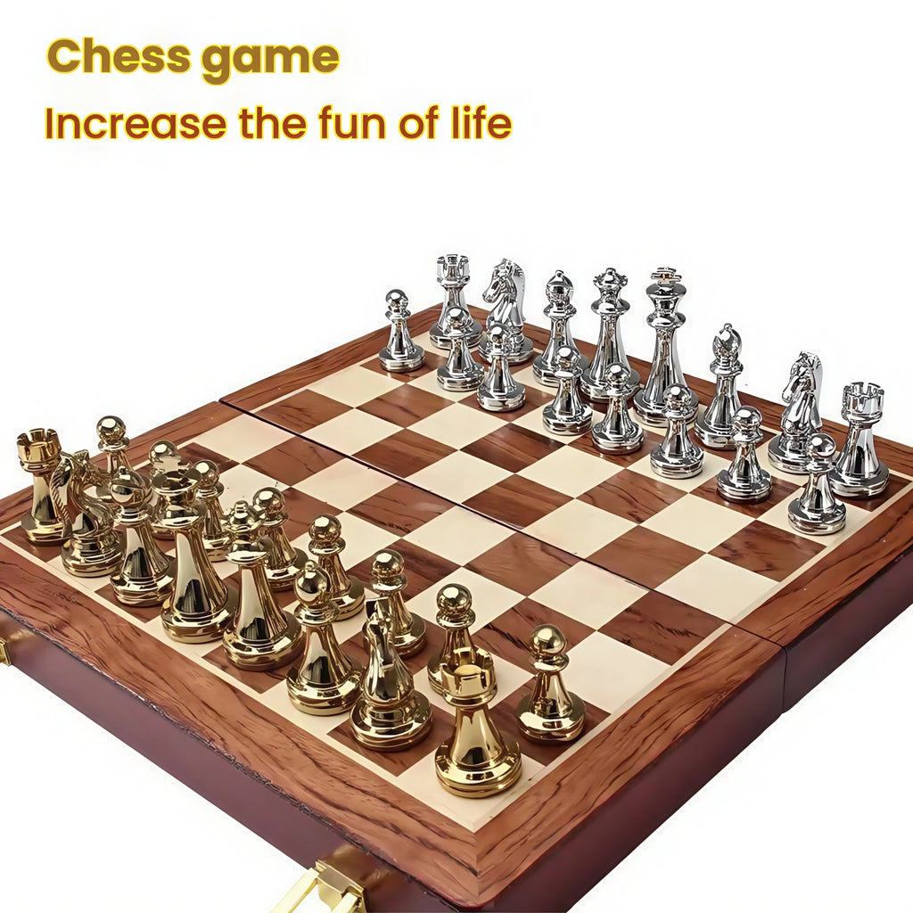 Metal Chess Set Exquisite Craftsmanship for Strategic Gameplay Gift and Interest Cultivation
