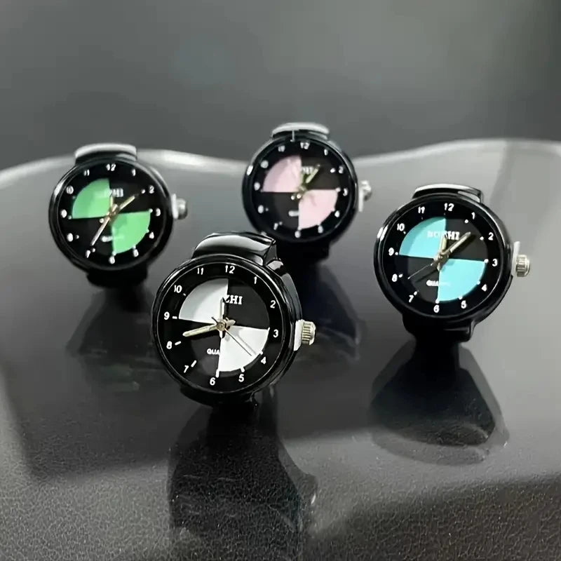 New fashion creative ring watch men and women couple finger watch