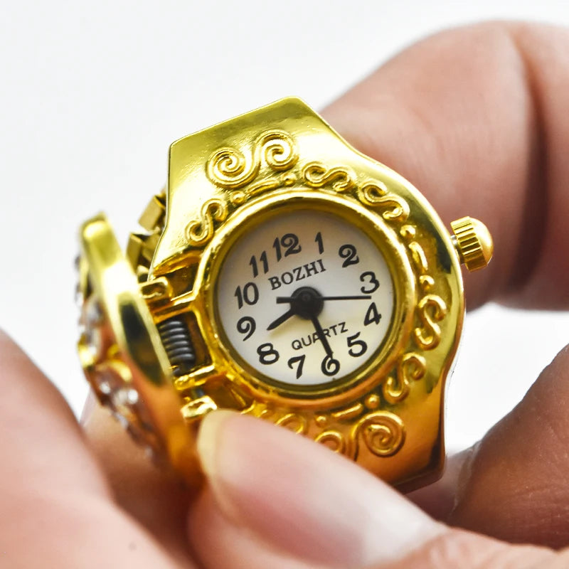 Creative Brick New Hot Sale Alloy Shell Finger Quartz Watch Circular Dial Arabic Numerals Face Couple Men And Women