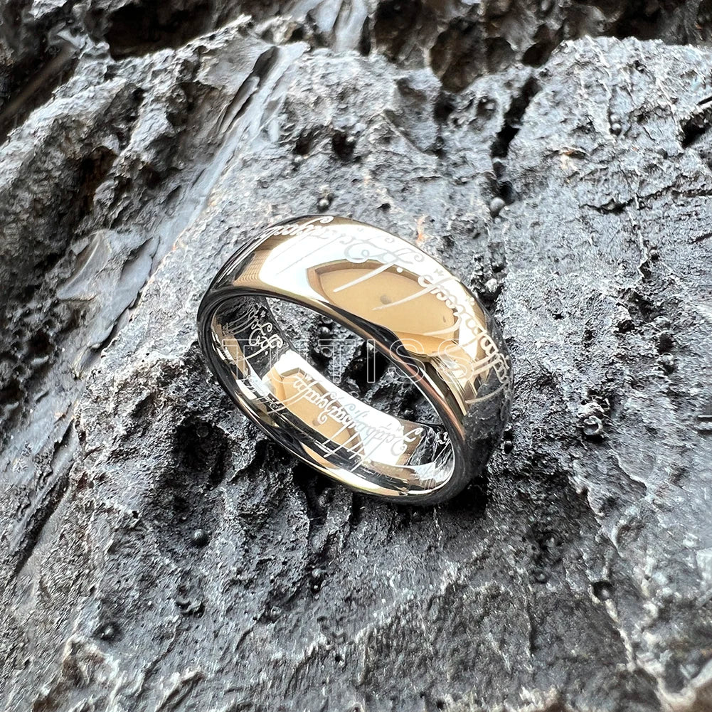 TUTISS 6/8mm Men Women Popular Engraving Ring Tungsten Wedding Band Domed Polished Stocks On Hand