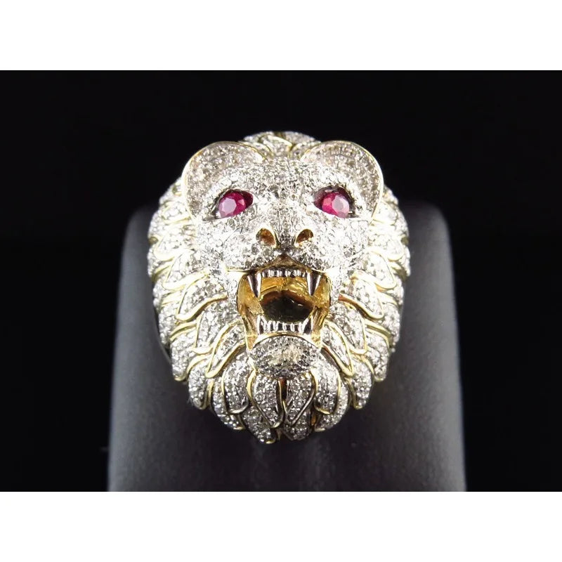 New domineering men's ring, creative lion head shape hot-selling jewelry in Europe and America