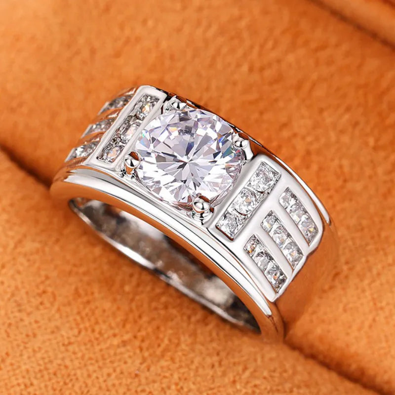 925 Sterling Silver Wedding Bands Women Rings with AAA Cubic Zirconia Engagement Proposal Rings Fashion Versatile Jewelry