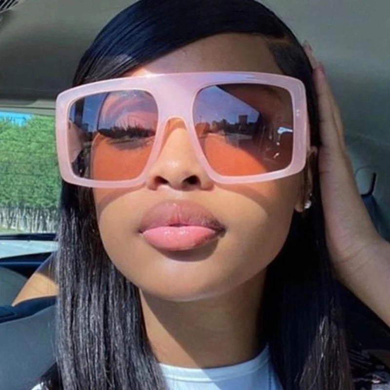 Protective Glasses Oversized Punk Square Sunglasses Y2K Unique Men Trendy Riding Sun Glasses Brand Outdoor New Eyewear UV400