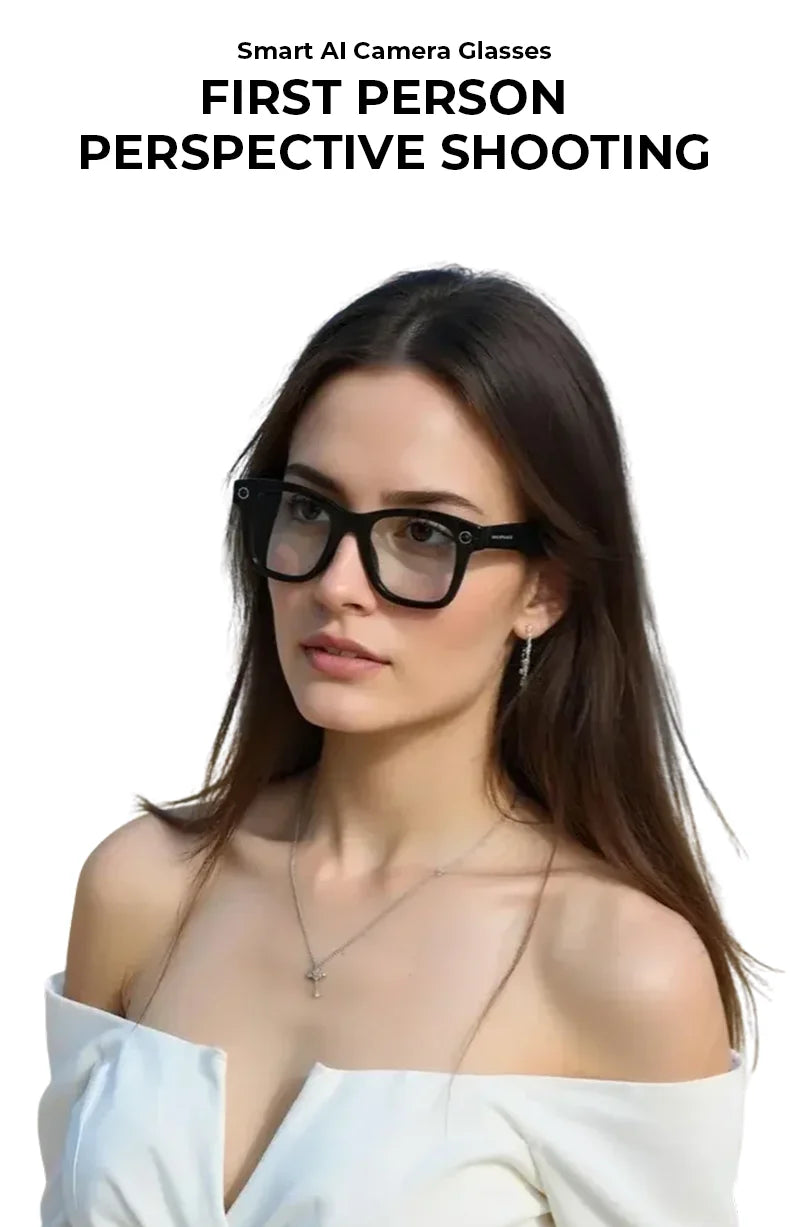 Multifunctional  Smart AI Camera Glasses with 8MP 140+ Languages Real-Time Translation Bluetooth Music 1080P Video Recording