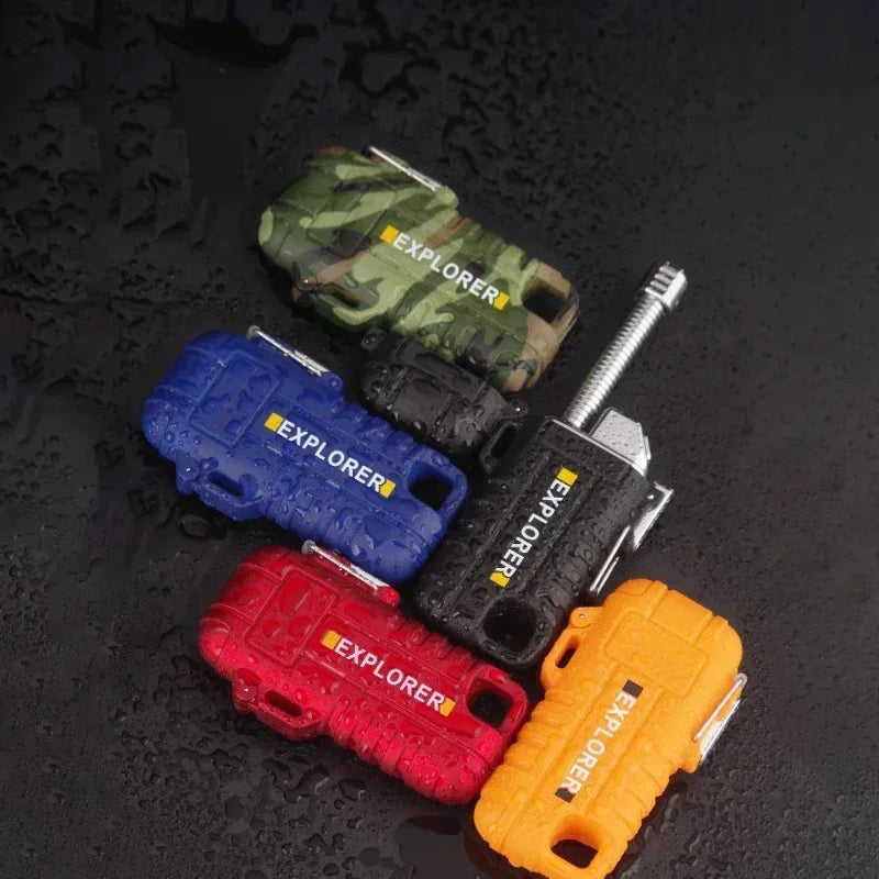 NEW USB Tape-C Waterproof Lighter Arc Plasma Lighter 360 Rotation Ignition Outdoor Camping Windproof Lighter Smoking