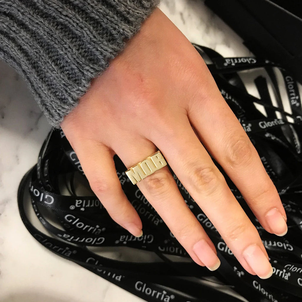 Custom Gold Gothic Rings for Men Women Stainless Steel Name Ring Personalized Chunky Knuckle Rings Luxury Birthday Gifts