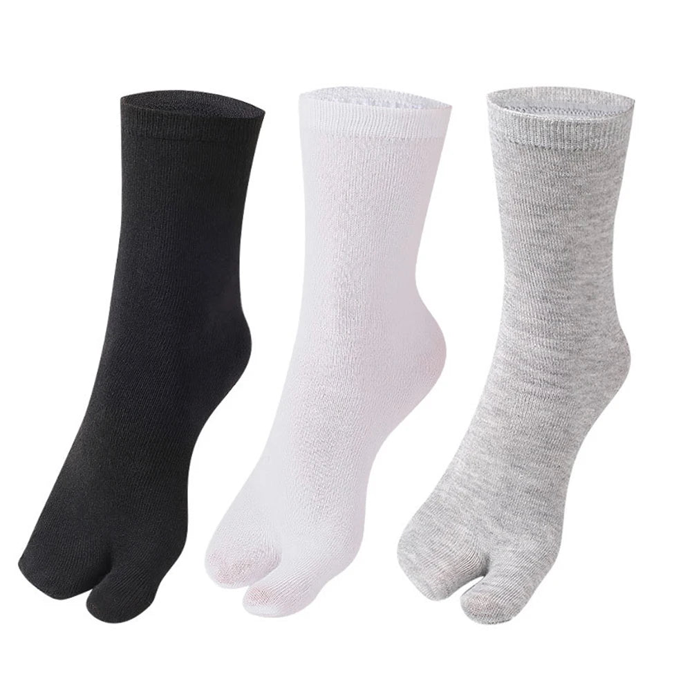 Fashion Japanese Style Tabi Toe Socks for Men Women Summer Fiber Two Finger Socks Kimono Flip Flop Sandal Split Tabi Toe Sock