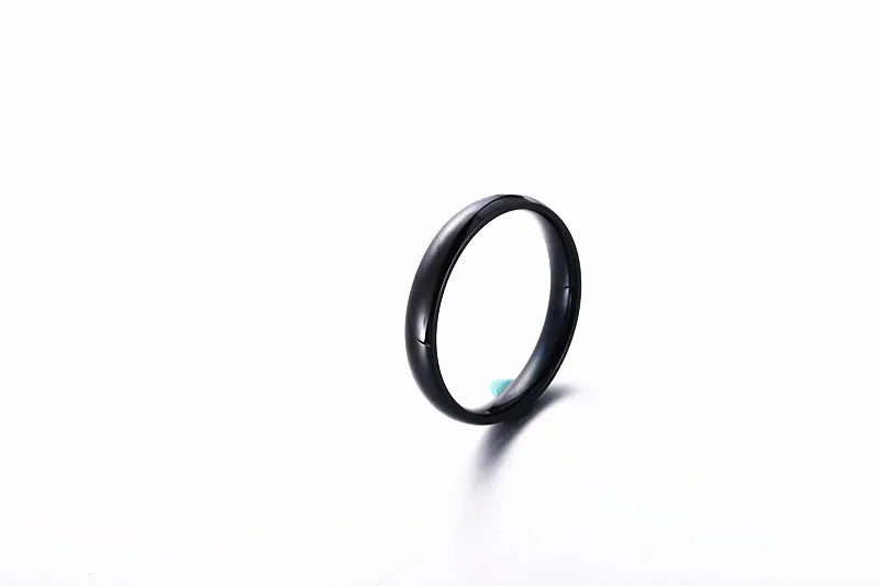 Simple 2mm 4mm 6mm Titanium Ring Women Men Prevent Allergy High Polished Wedding Rings Stainless Steel Couple Finger Jewelry