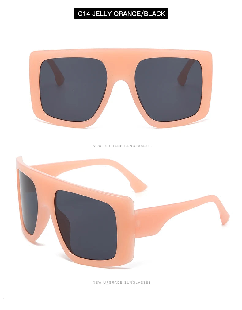 Protective Glasses Oversized Punk Square Sunglasses Y2K Unique Men Trendy Riding Sun Glasses Brand Outdoor New Eyewear UV400