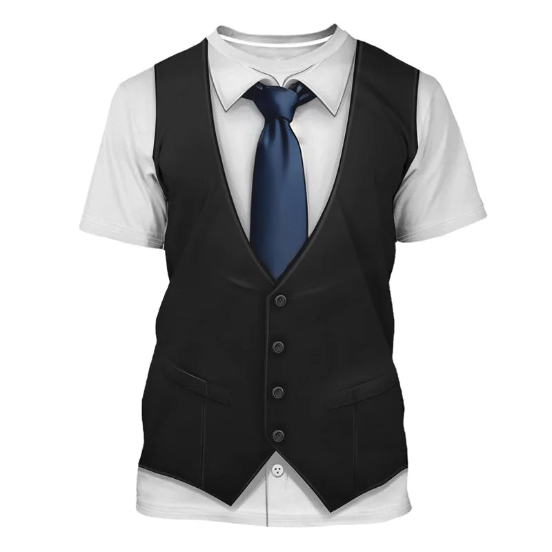 THE Pirate Captain Graphic T-Shirt For Men Funny Cosplay Costume Crewneck Short Sleeve Tuxedo T-Shirt Tee New In Casual Tee Top