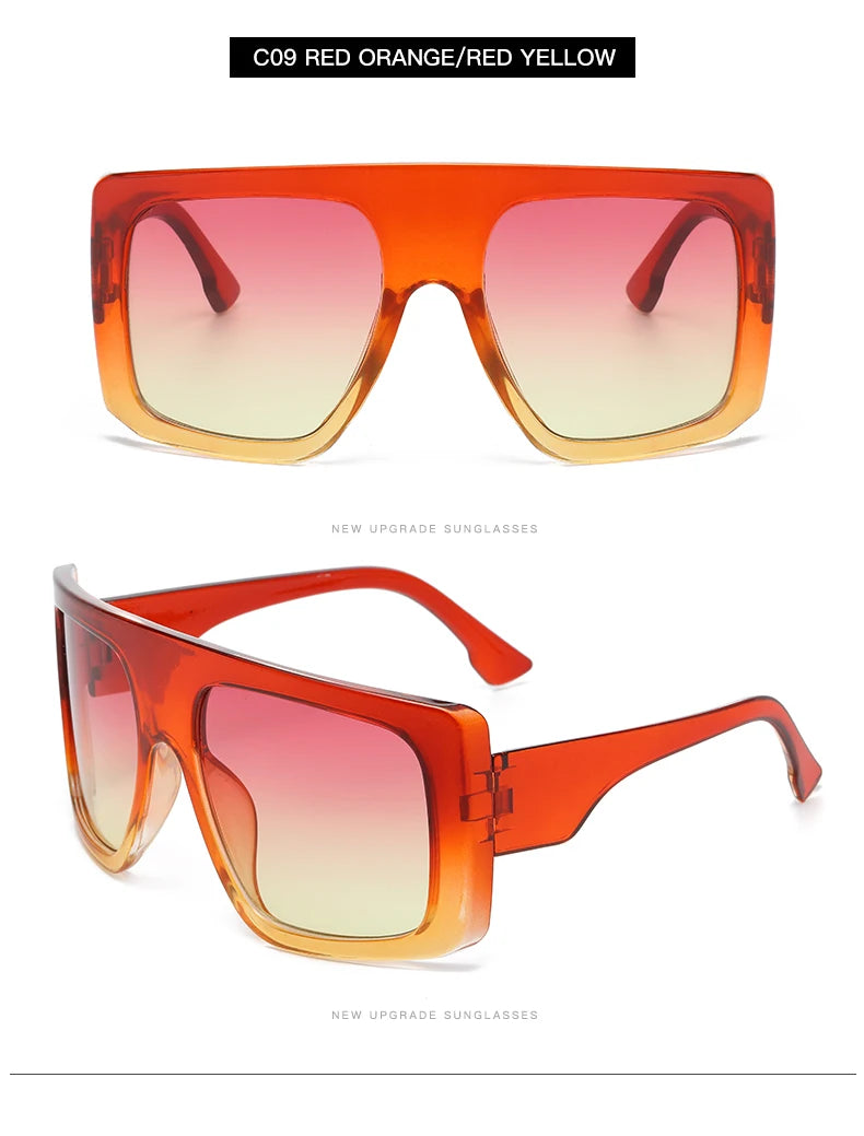 Protective Glasses Oversized Punk Square Sunglasses Y2K Unique Men Trendy Riding Sun Glasses Brand Outdoor New Eyewear UV400