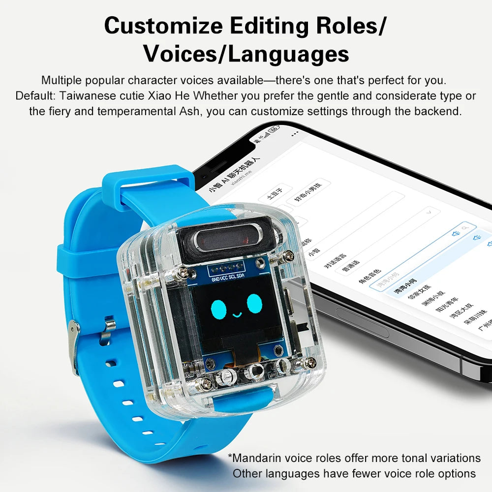 Xiaozhi AI Electronic Voice Watch Kit Artificial Intelligence Conversation ESP32 S3 N16R8 Development Board OLED Screen AI Robot