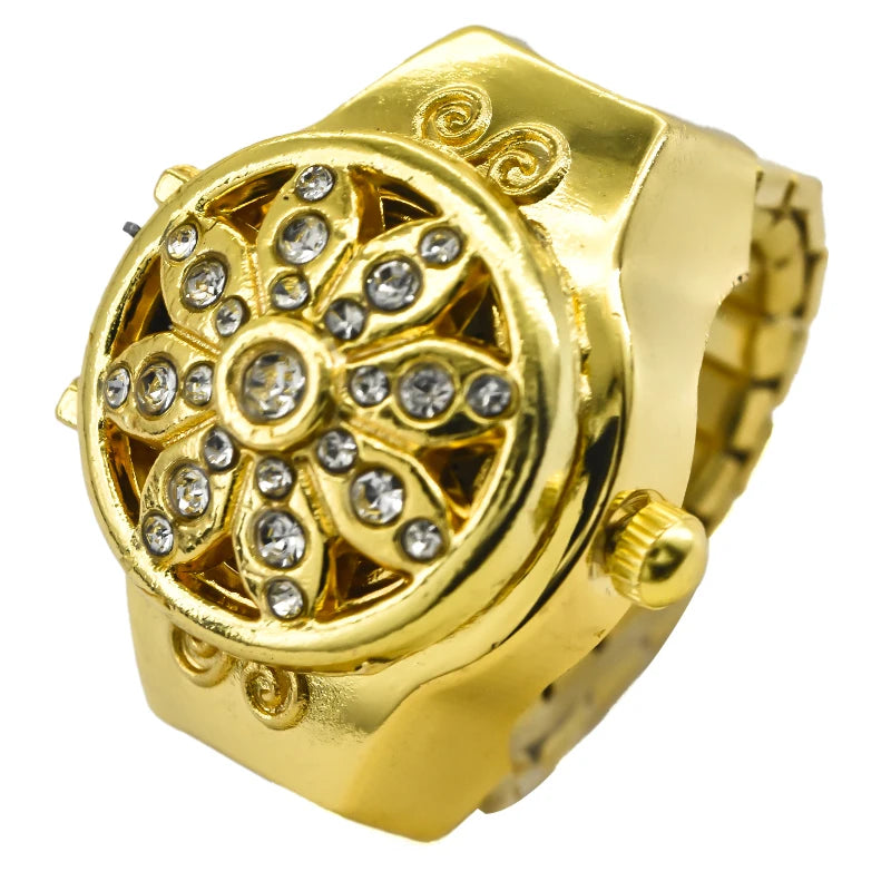 Creative Brick New Hot Sale Alloy Shell Finger Quartz Watch Circular Dial Arabic Numerals Face Couple Men And Women