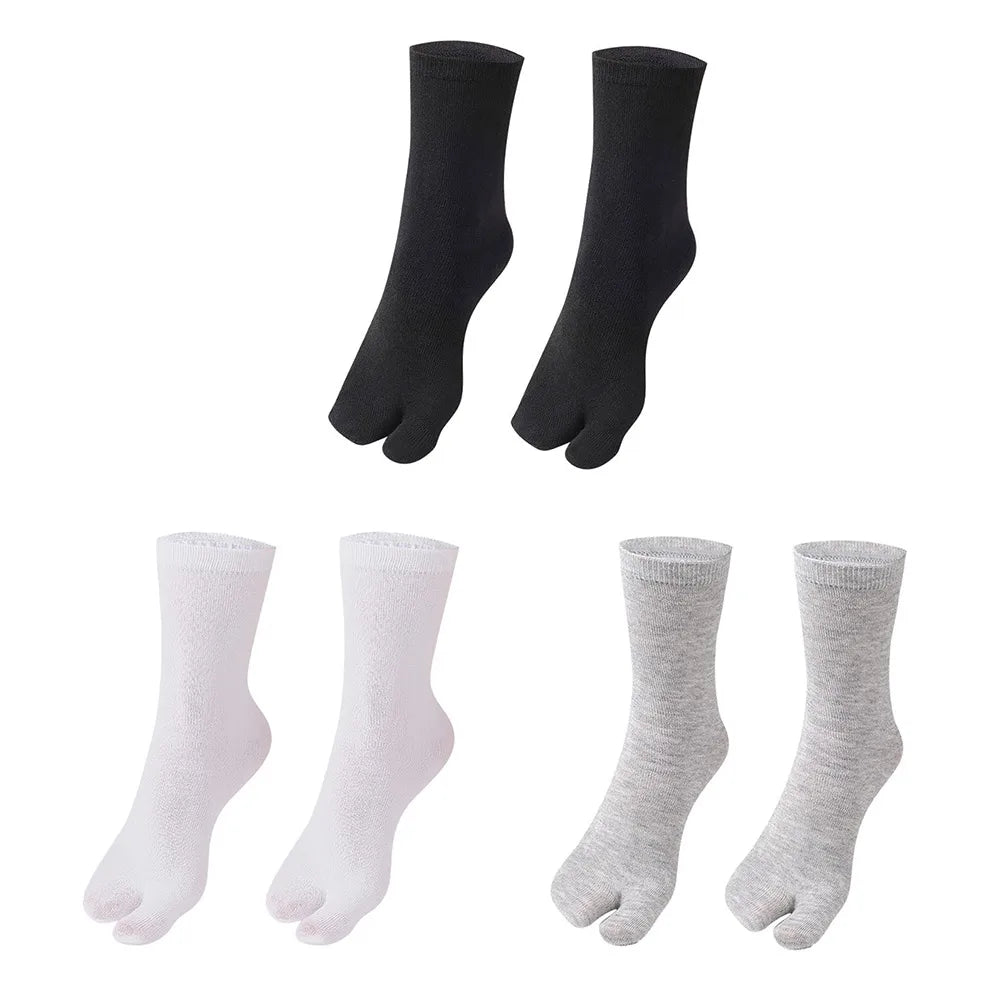 Fashion Japanese Style Tabi Toe Socks for Men Women Summer Fiber Two Finger Socks Kimono Flip Flop Sandal Split Tabi Toe Sock