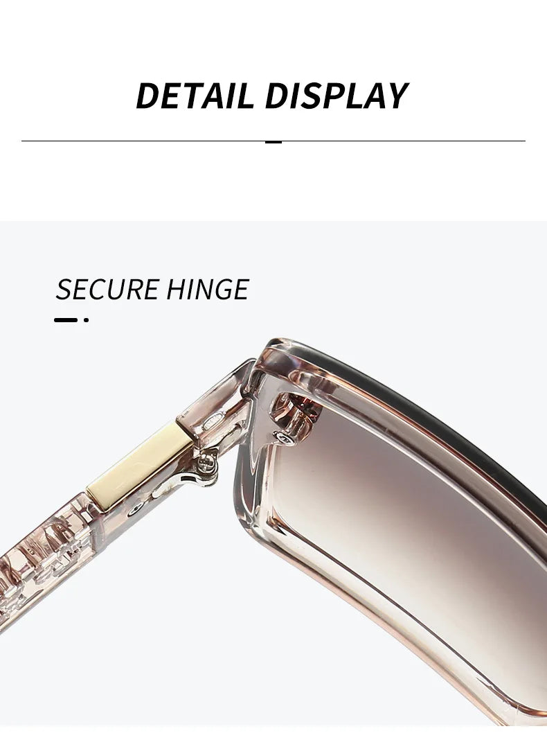 New luxury fashion box sunglasses ladies high sense sunshade sunglasses