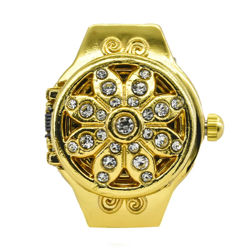 Creative Brick New Hot Sale Alloy Shell Finger Quartz Watch Circular Dial Arabic Numerals Face Couple Men And Women