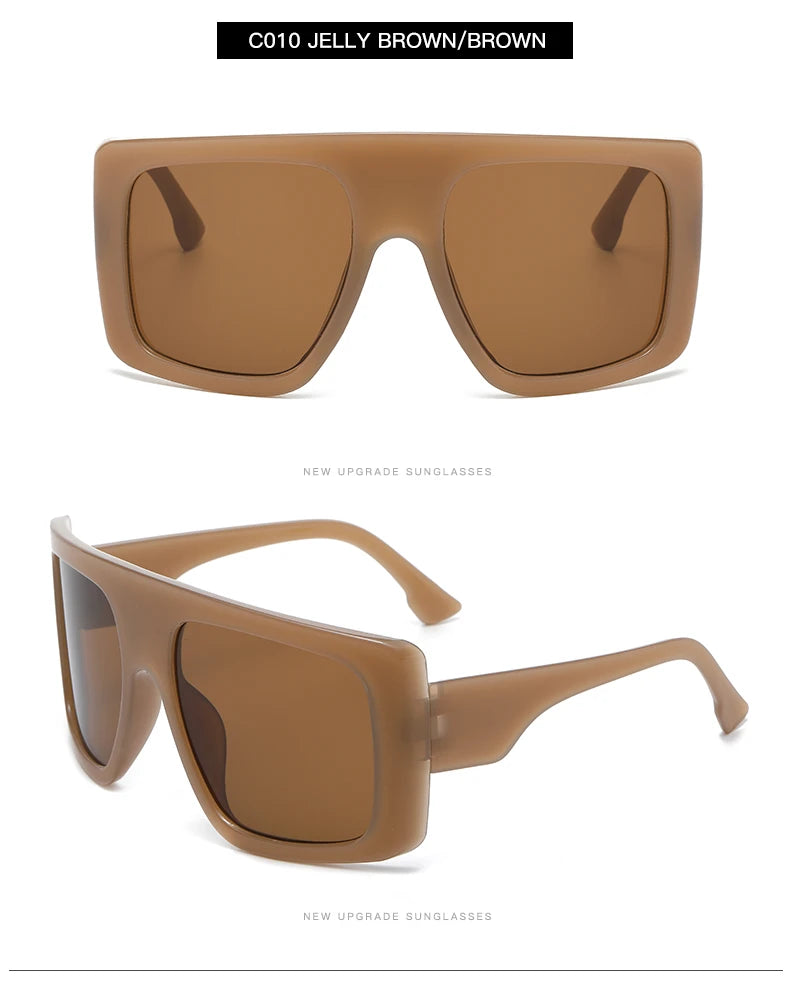 Protective Glasses Oversized Punk Square Sunglasses Y2K Unique Men Trendy Riding Sun Glasses Brand Outdoor New Eyewear UV400