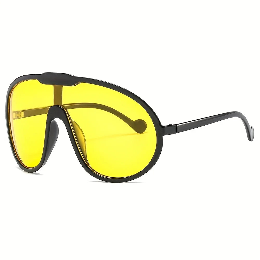 Hiking Oversized Square Anti Light Glasses Women Punk Fashion Big Frame Vintage Cycling Glasses Men Gradient Shades UV400