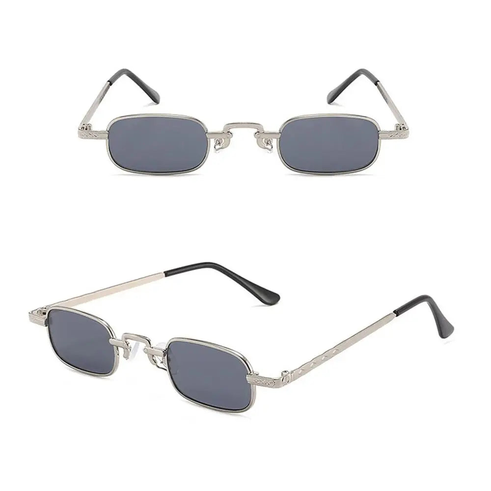 Retro Rectangle Sunglasses Women Brand Designer Small Metal Frame Square Punk Sun Glasses Men Fashion Vintage Oculos De Sol